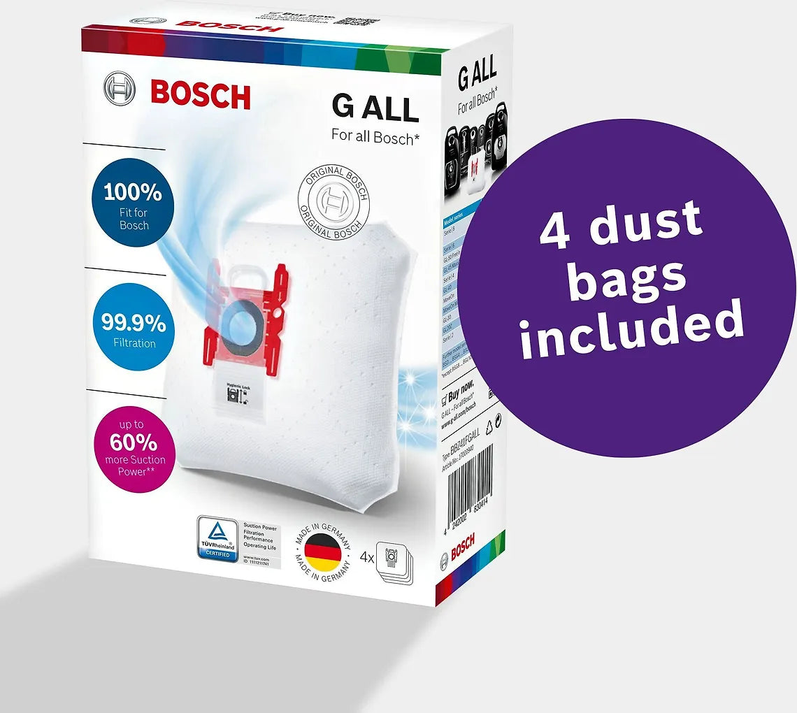 Bosch BBZ41FGALL-pölypussi, 4 kpl - E-store.fi