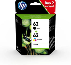 HP 62 -mustekasettipakkaus, musta ja kolmiväri - E-store.fi