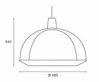 Kuplat -riippuvalaisin, kirkas, E27, 48 cm - E-store.fi