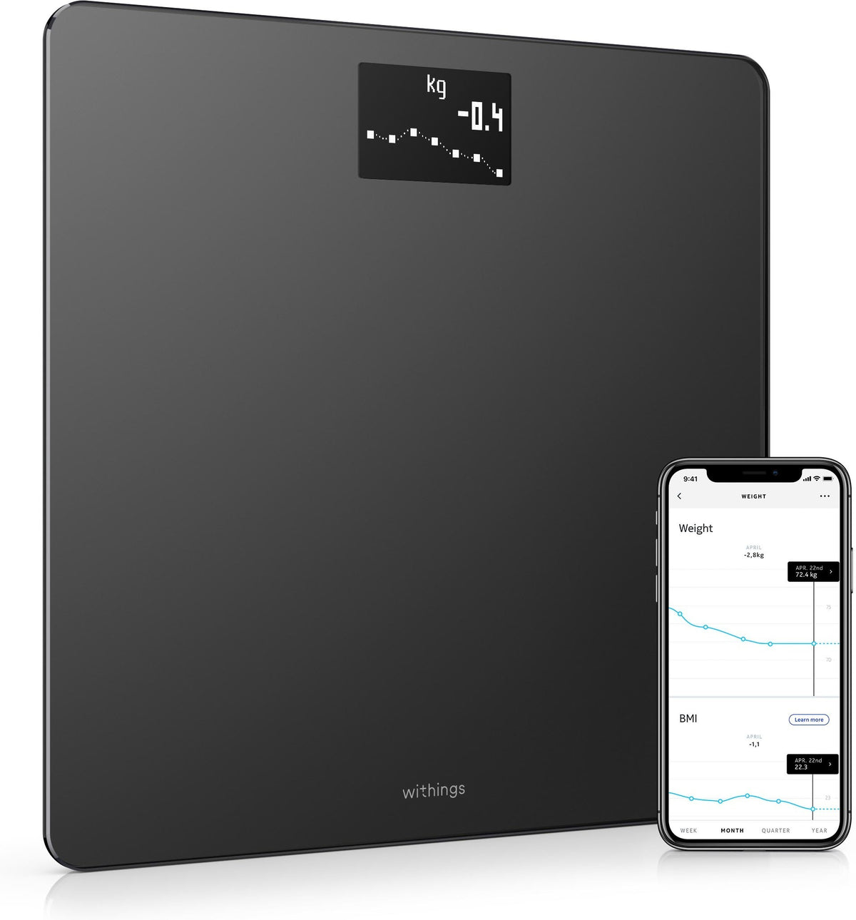 Withings Body -henkilövaaka, musta