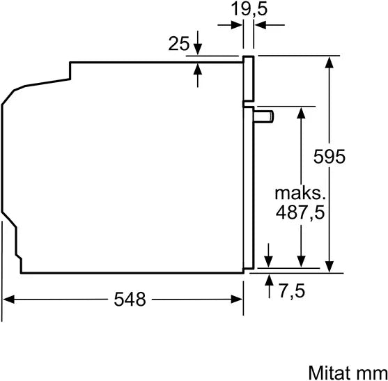 Bosch HBA530BS0S Serie 2 fristående ugn, stål