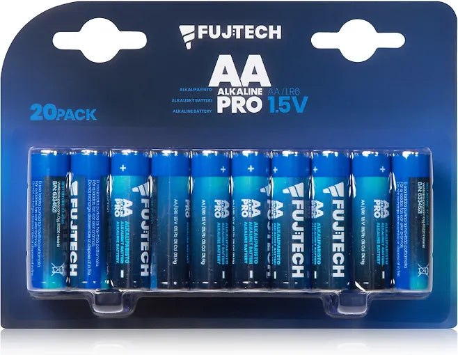 Fuj:tech Alkaline Pro AA 1,5 V alkaliskt batteri, 20 st