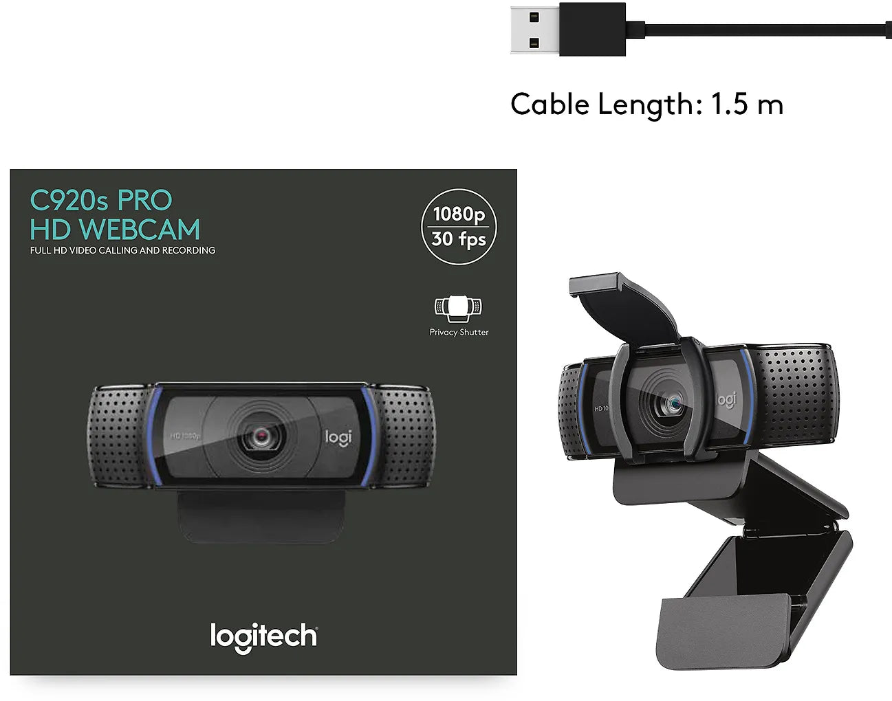 Logitech C920s Pro webbkamera