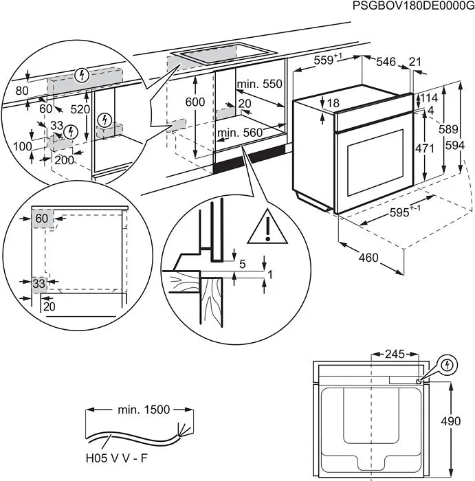 AEG BEB352010W SteamBake 6000 ugn, vit