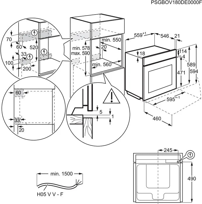 AEG BEB352010W SteamBake 6000 ugn, vit