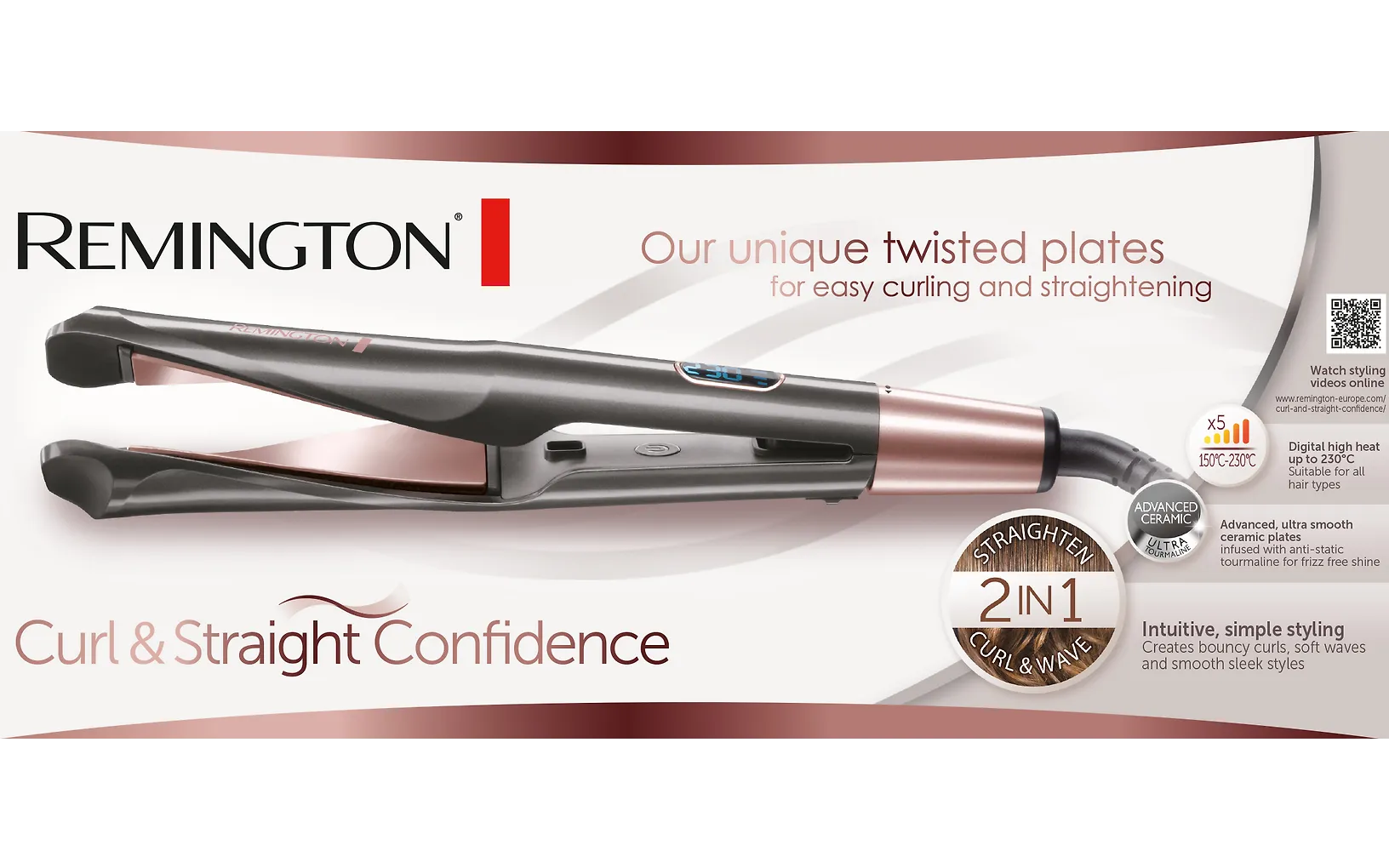 Remington S6606 Curl & Straight Confidence 2-in-1 -suoristusrauta