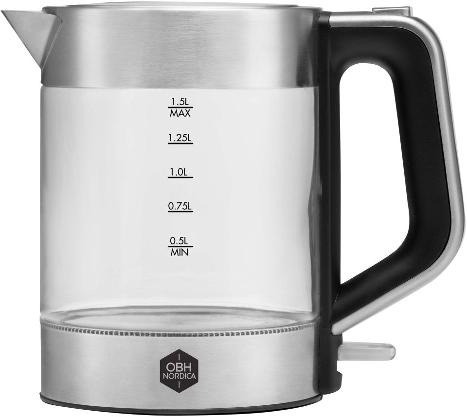 OBH Nordica Venice Glass -vedenkeitin 1,5 L