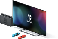 Nintendo Switch -pelikonsoli, neonpunainen ja neonsininen