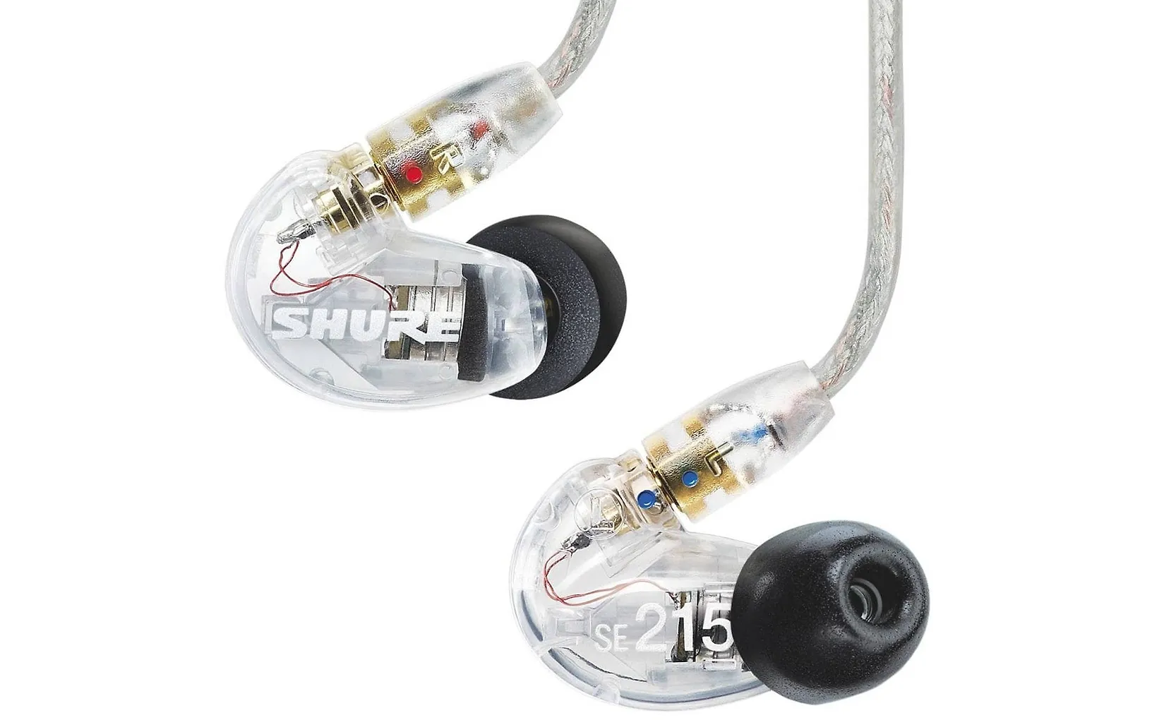 Shure SE215CL -nappikuulokkeet, läpinäkyvä