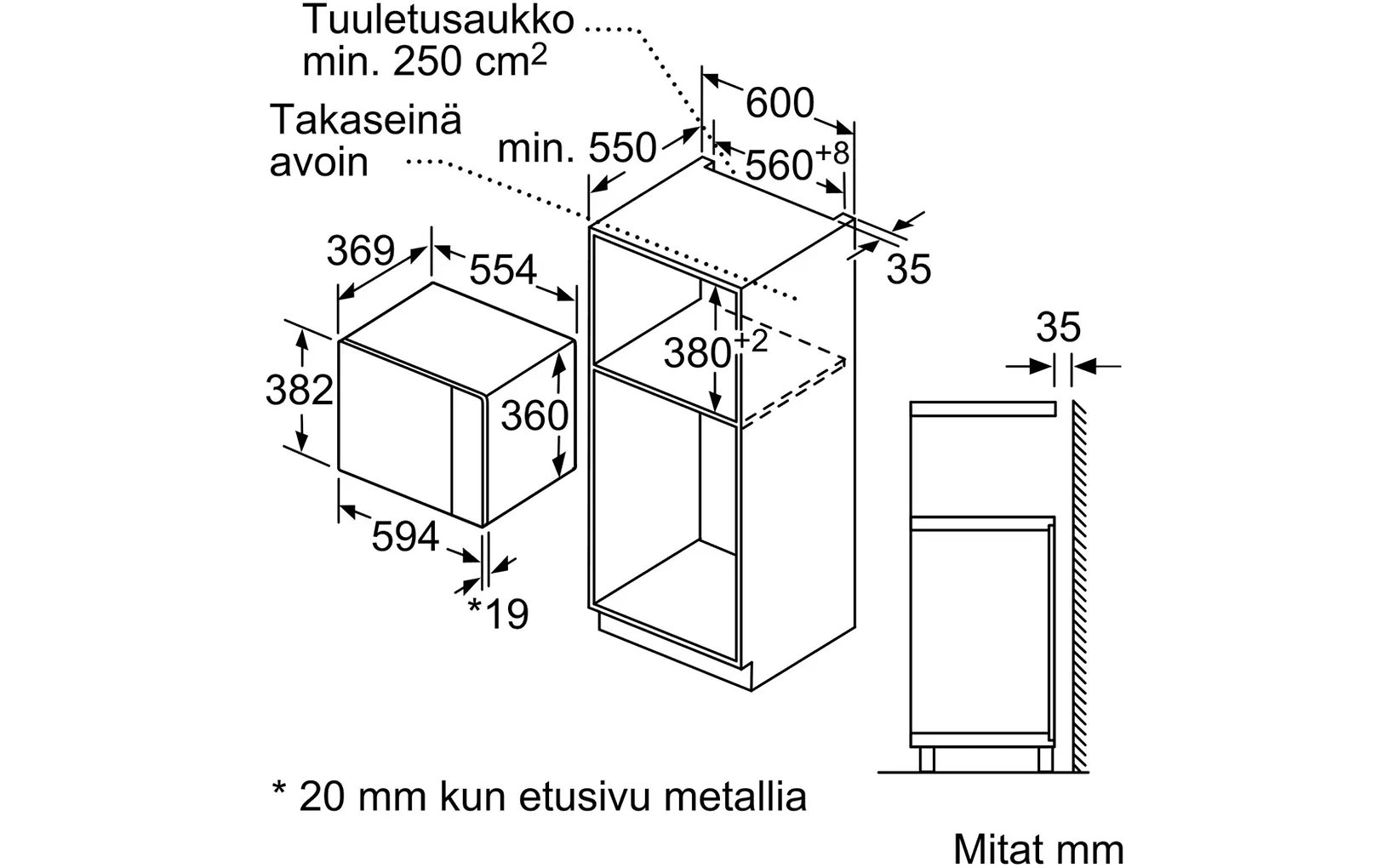 Bosch BFL554MB0 Serie 6 mikroaaltouuni, musta