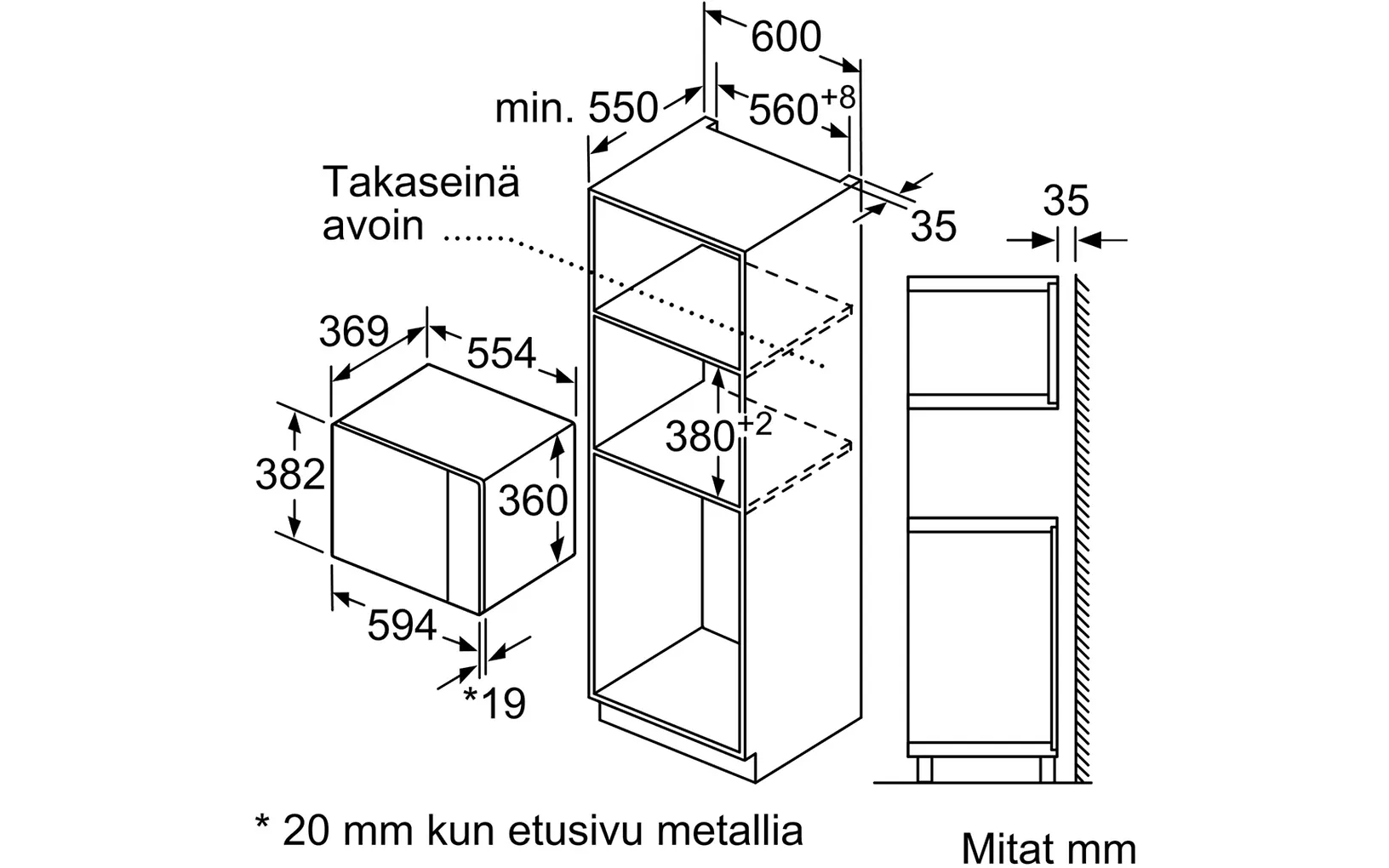 Bosch BFL554MB0 Serie 6 mikroaaltouuni, musta