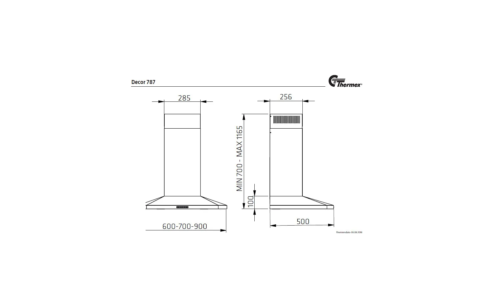 Thermex Decor 787 liesituuletin, valkoinen, 70 cm