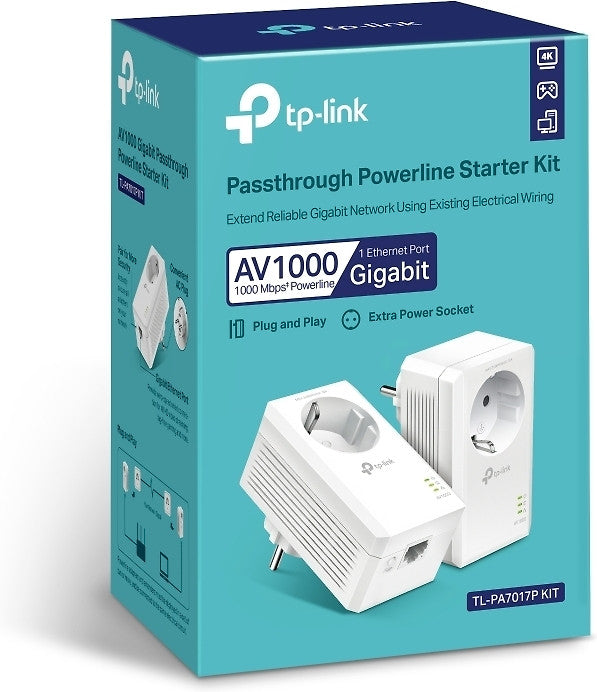 TP-LINK TL-PA7017P KIT Powerline-adapteri, 2kpl – kuva 6