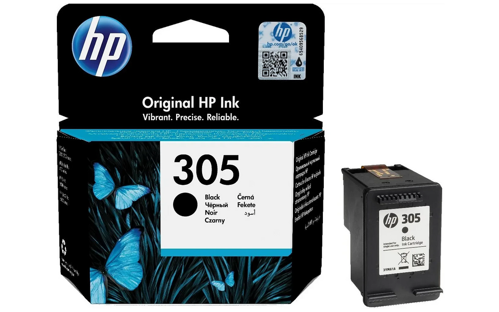 HP 305 -mustekasetti, musta
