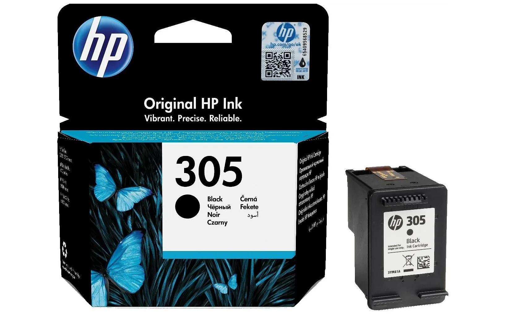 HP 305 -mustekasetti, musta