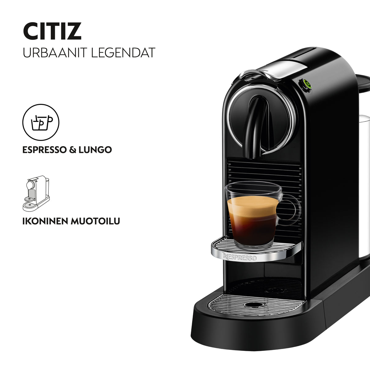 Nespresso Citiz -kapselikeitin, musta – kuva 9