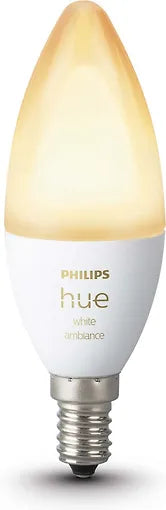 Philips Hue White Ambiance LED smart glödlampa, BT, E14, 470 lm