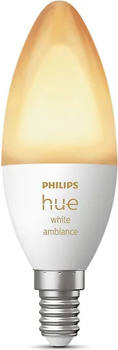 Philips Hue White Ambiance LED smart glödlampa, BT, E14, 470 lm