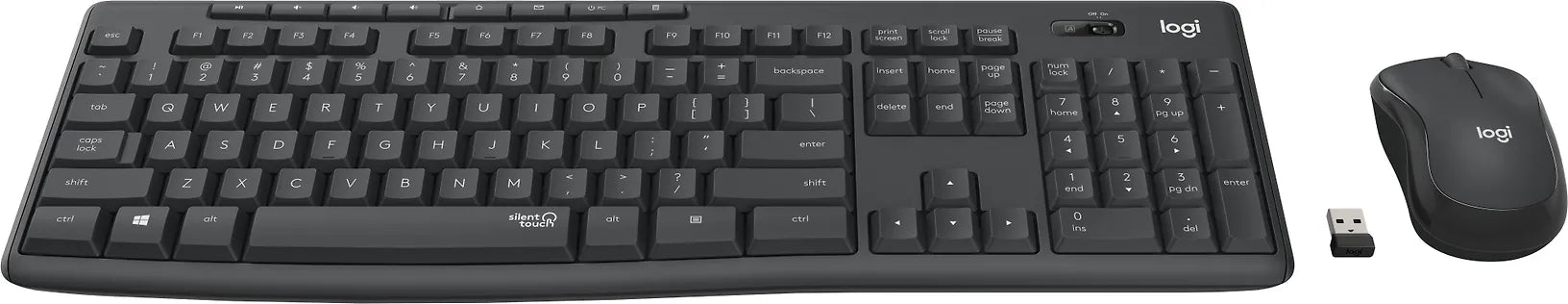 Logitech MK295 -näppäimistö ja hiiri, musta