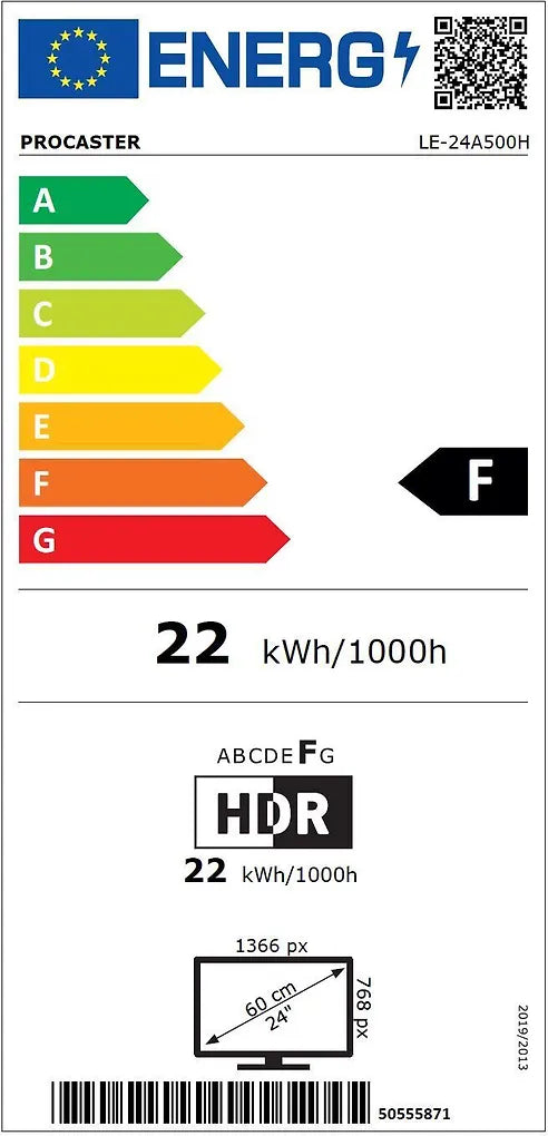 ProCaster LE-24A500H 24” HD Ready Android LED TV