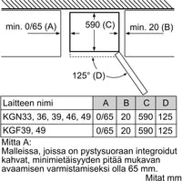 Bosch KGN33NLEB Serie 2, Jääkaappipakastin, inox-look