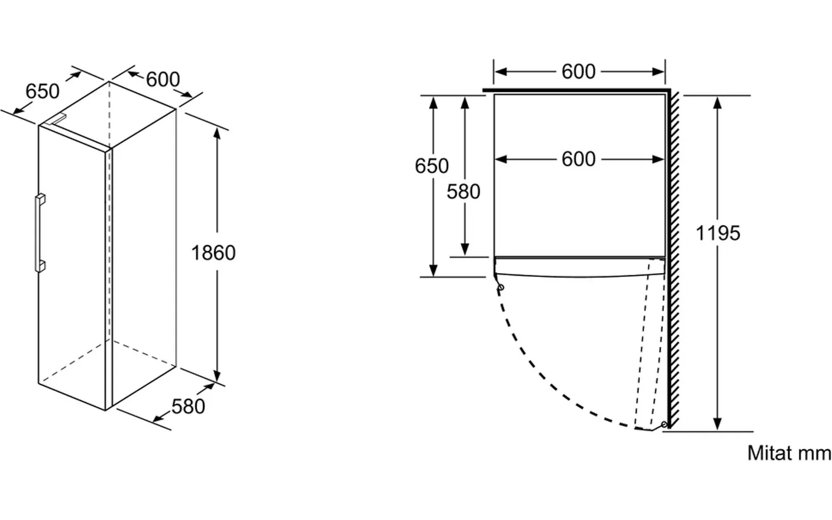 Bosch GSN33VWEP Serie 4 frysskåp, vit