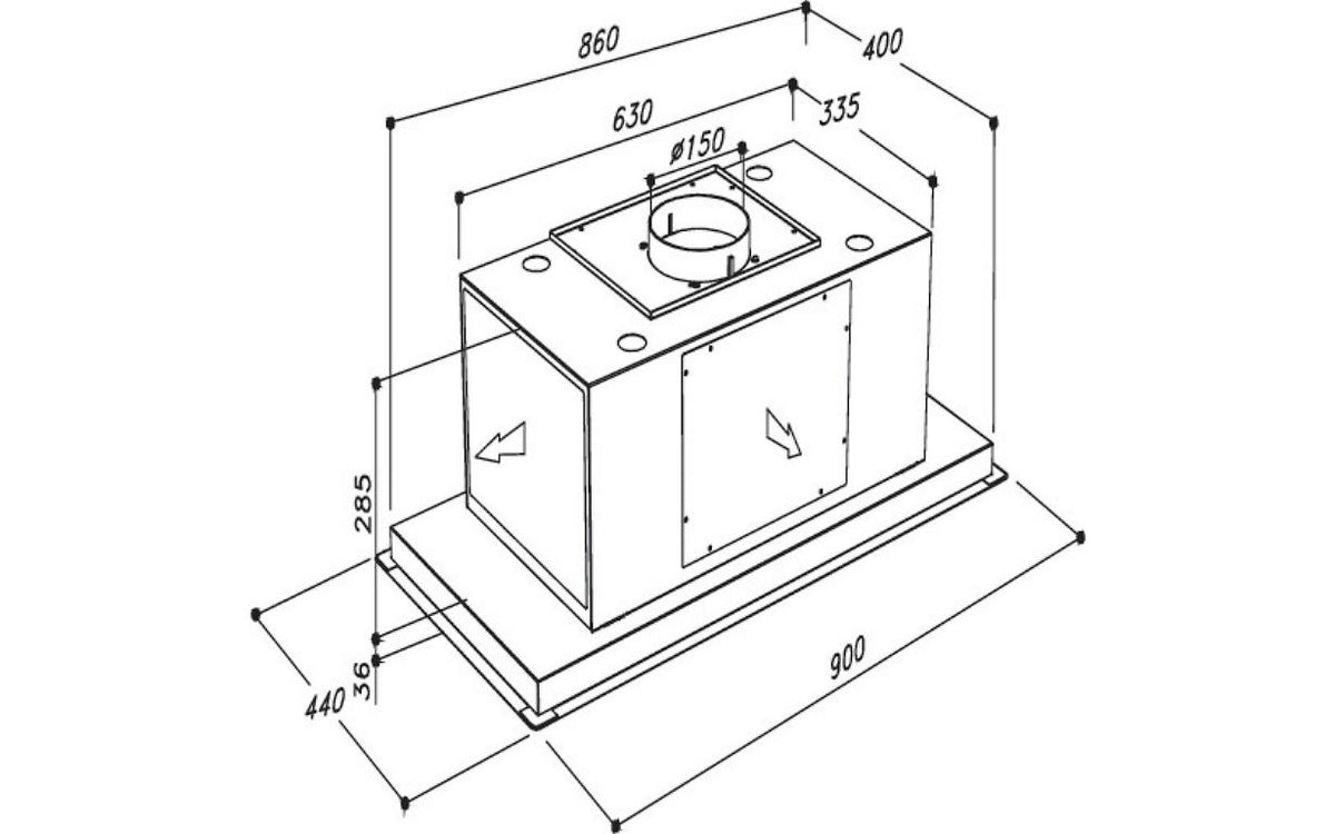 Witt WS985W-3 -liesituuletin, valkoinen, 90 cm – kuva 3