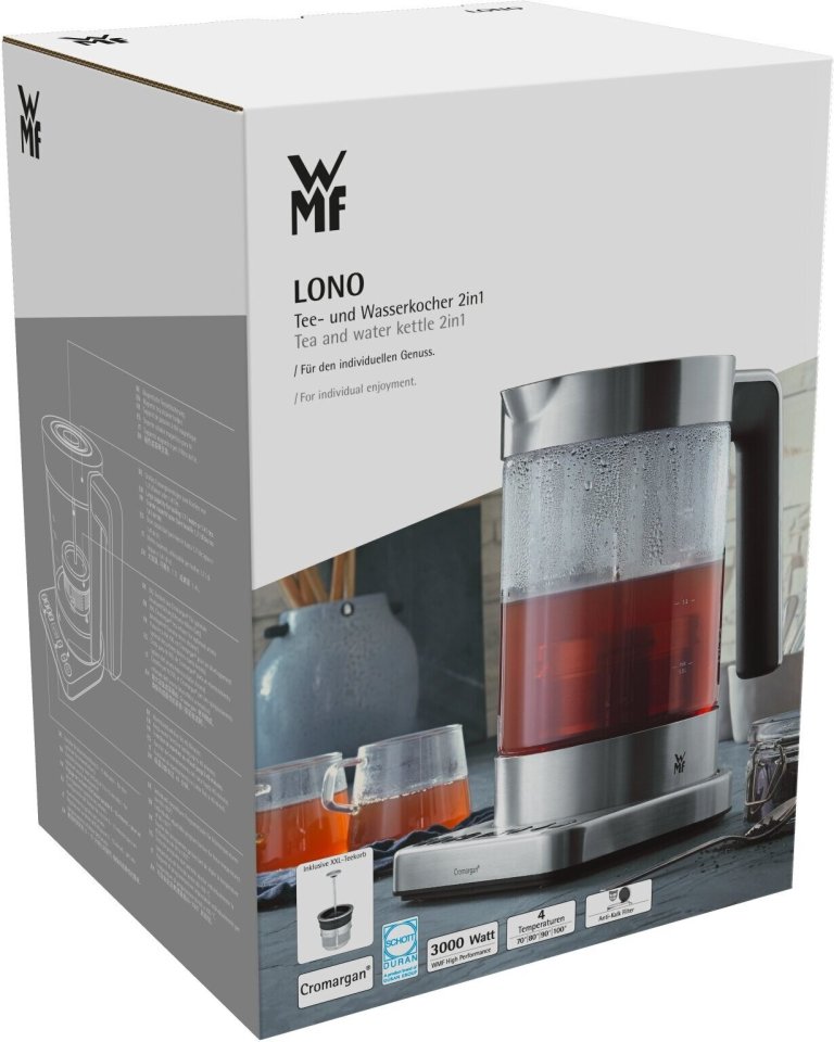 WMF Lono Tea & Water -teen- ja -vedenkeitin, ruostumaton teräs