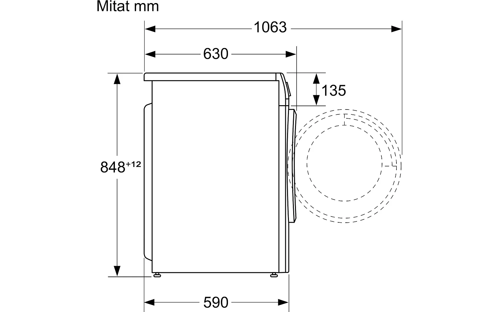 Bosch WNA134B0SN Serie 4 tvätt/torkmaskin