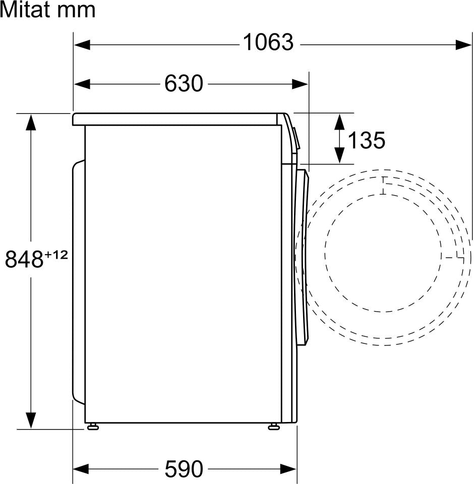Bosch WNA134L0SN Serie 4 kuivaava pesukone
