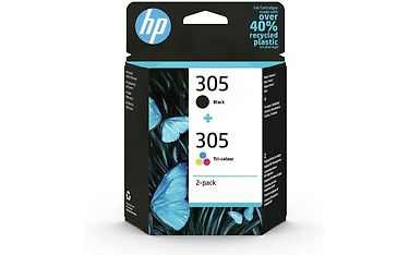 HP 305 -mustekasettipakkaus, musta ja kolmiväri