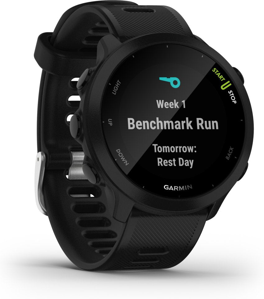 Garmin Forerunner 55 -GPS-juoksukello, 42 mm, musta