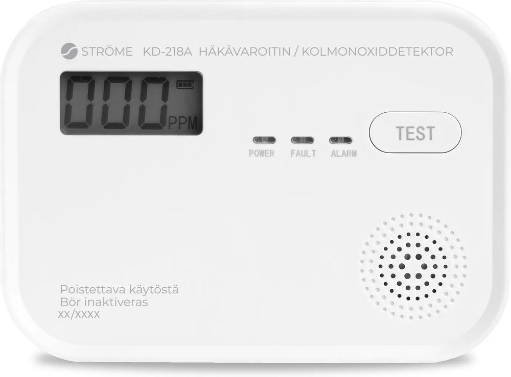 Ströme KD-218A kolmonoxiddetektor med digital display