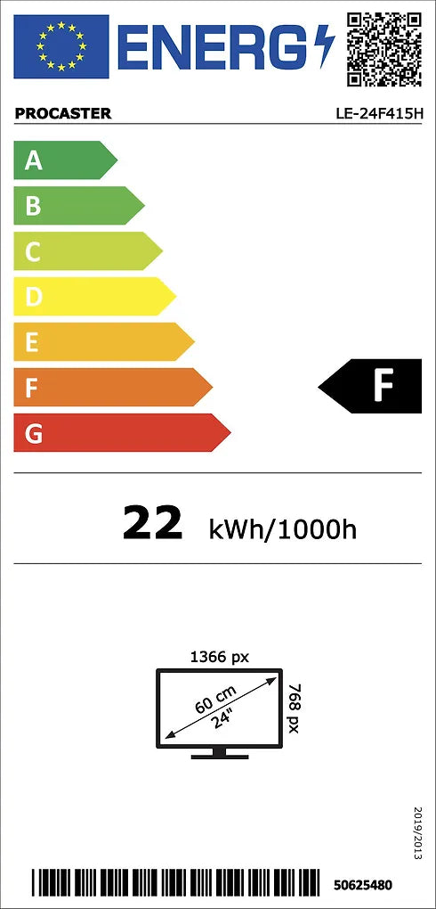 ProCaster LE-24F415H 24" HD Ready LED TV, 12 V