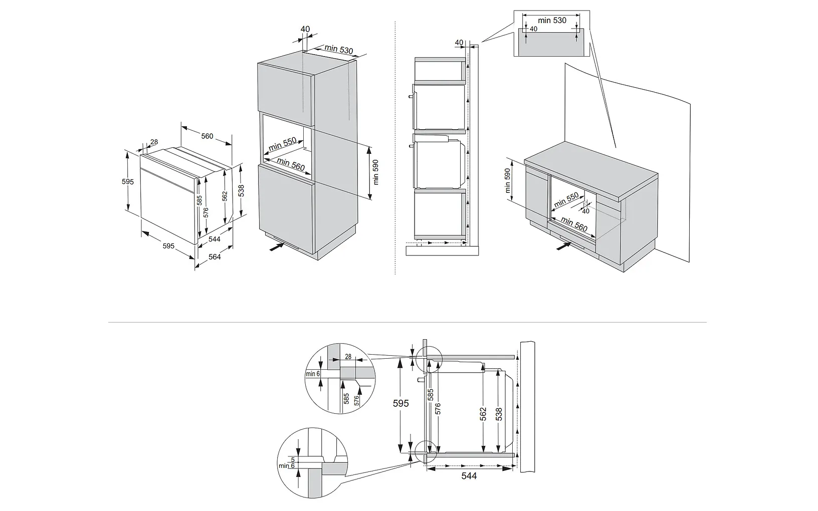 Upo OS737WG erillisuuni, valkoinen