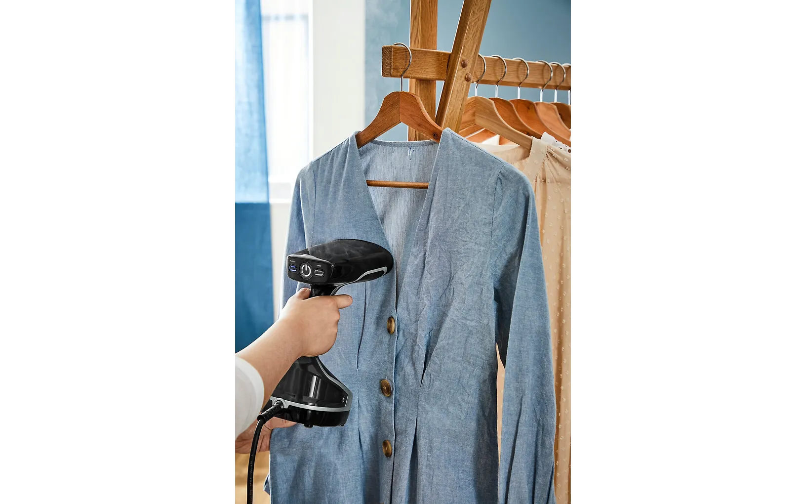 Tefal Access Steam Force textilångare, svart