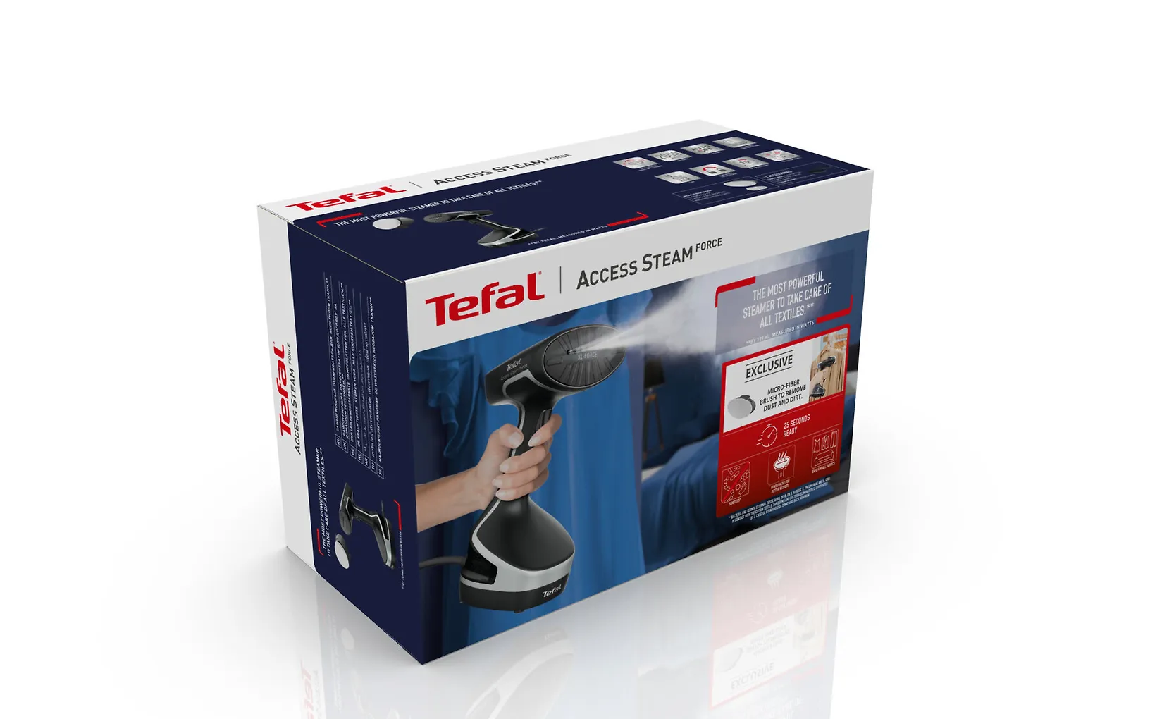 Tefal Access Steam Force textilångare, svart