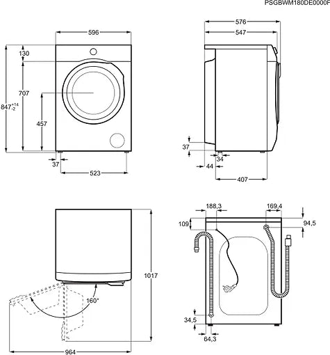 Electrolux EW6F5248G4 PerfectCare 600 -pyykinpesukone