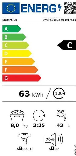 Electrolux EW6F5248G4 PerfectCare 600 tvättmaskin