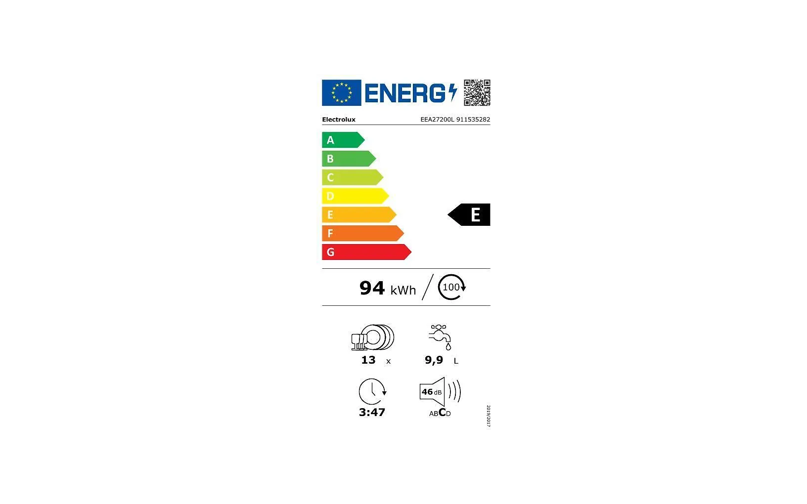 Electrolux 300 QuickSelect astianpesukone, integroitava (EEA27200L)