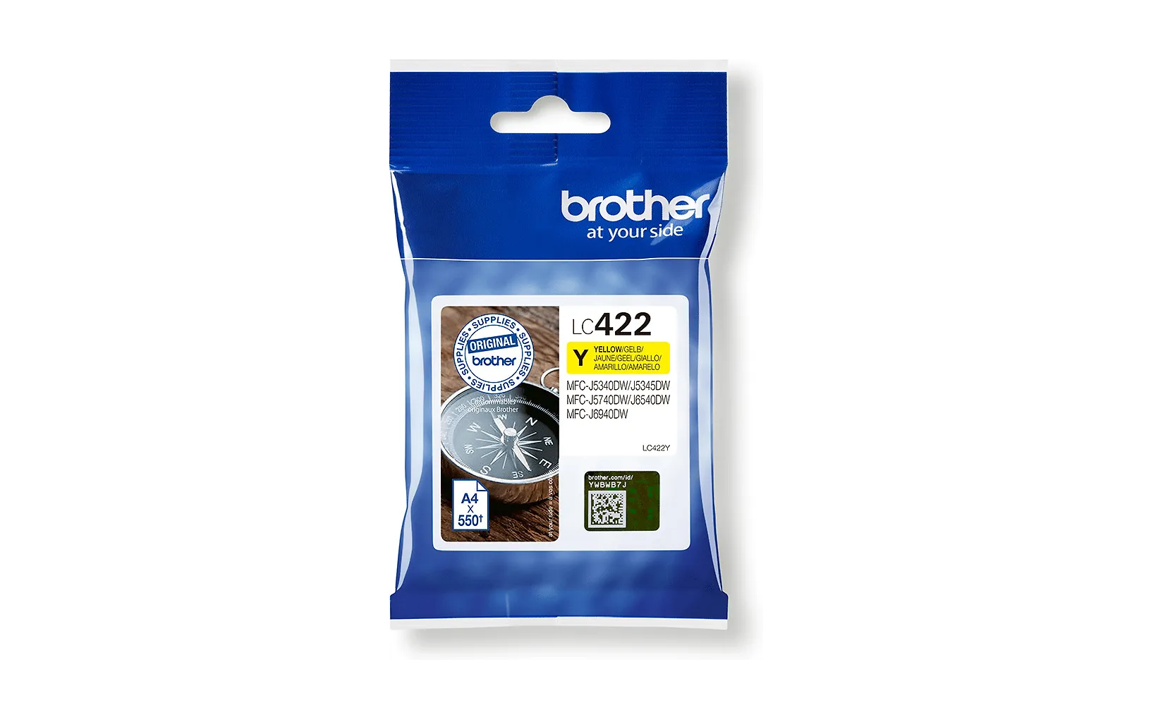 Brother LC422Y bläckpatron, gul