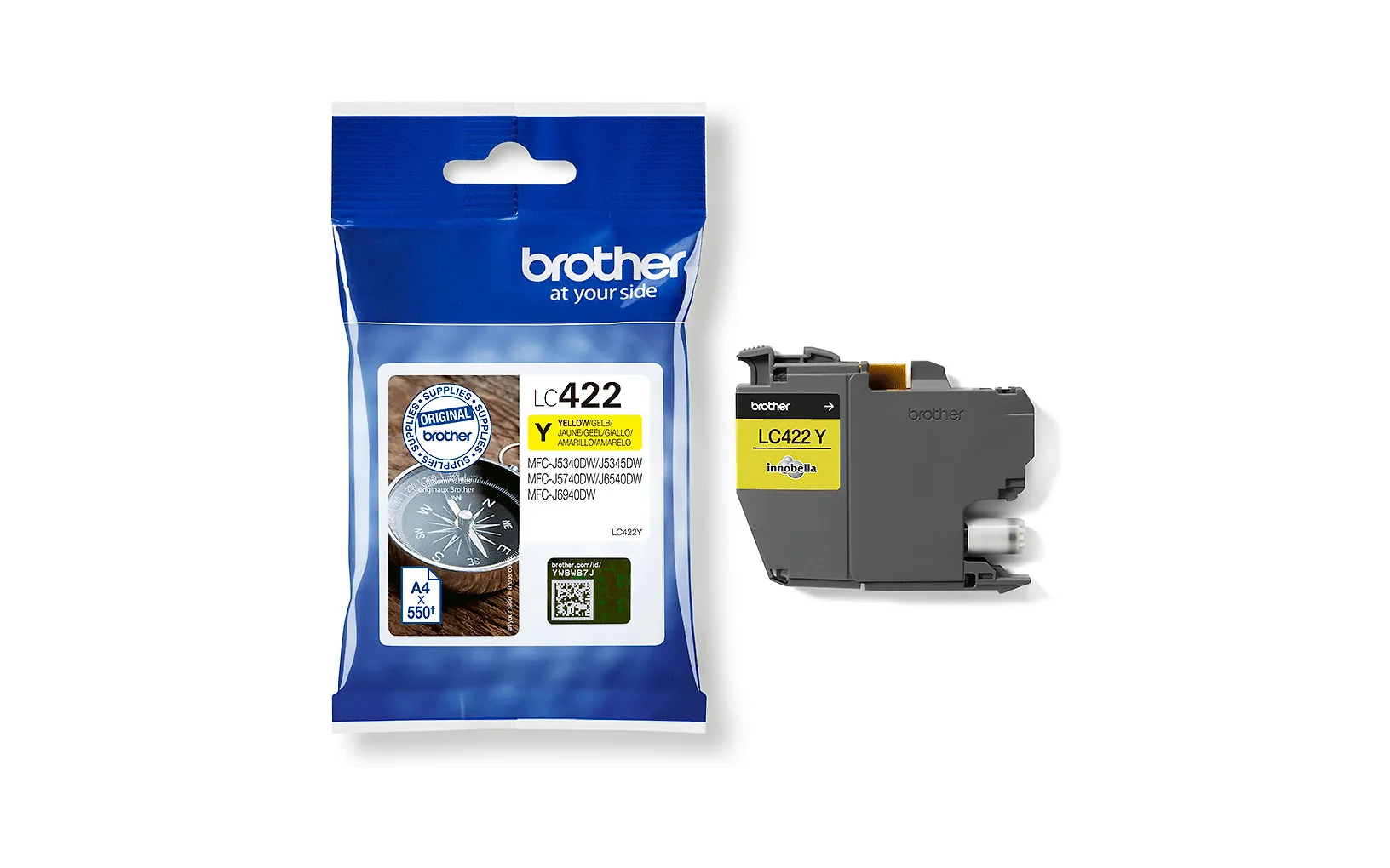 Brother LC422Y bläckpatron, gul