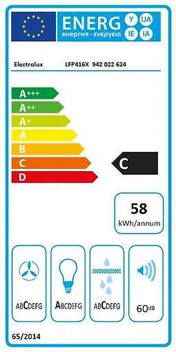 Electrolux LFP416X spiskåpa, stål, 60 cm