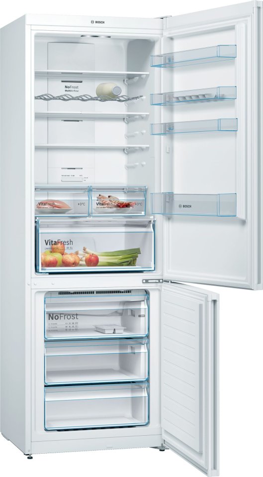 Bosch KGN49XWEA Serie 4, Jääkaappipakastin, valkoinen
