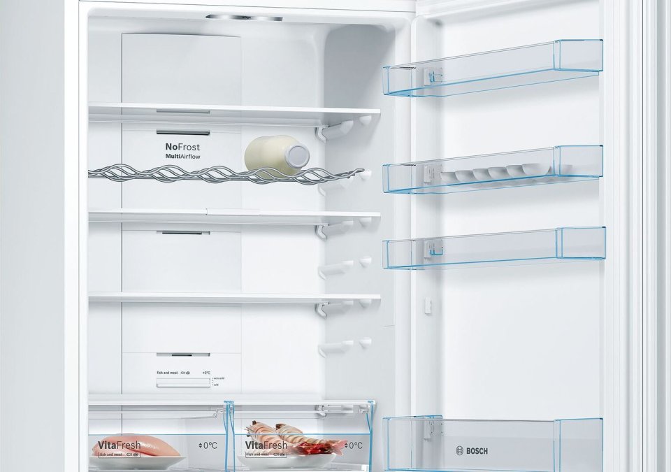 Bosch KGN49XWEA Serie 4, Jääkaappipakastin, valkoinen