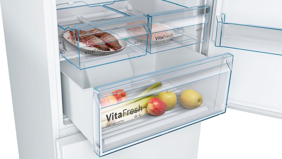 Bosch KGN49XWEA Serie 4, Jääkaappipakastin, valkoinen