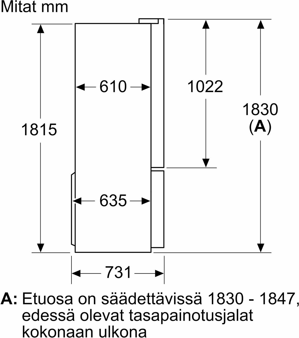 Bosch KFN96VPEA Serie 4, French door -jääkaappipakastin, 4 ovea, teräs – kuva 9