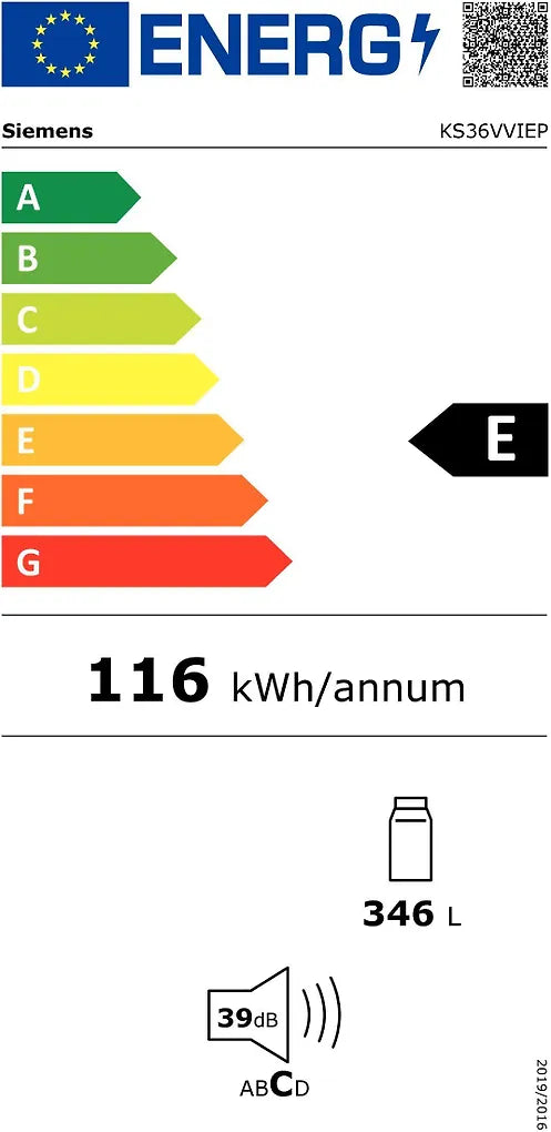 Siemens KS36VVIEP iQ300 kylskåp, stål
