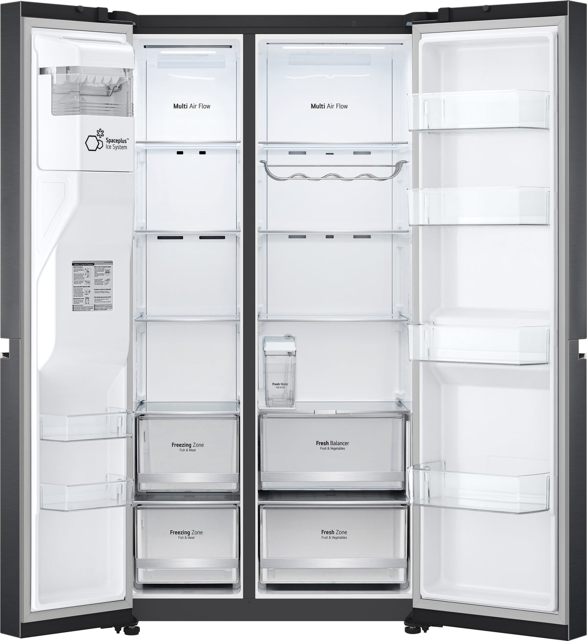 LG GSLV71MCLE -Side By Side, musta teräs – kuva 2