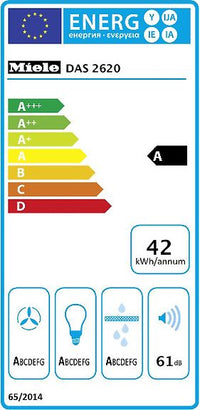 Miele DAS 2620 -liesituuletin, teräs, 60 cm – kuva 5